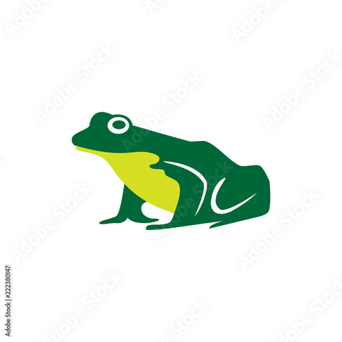 frog green animals logo