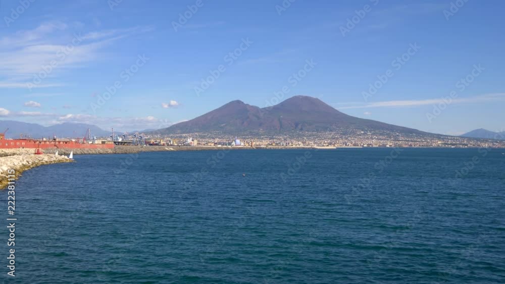 Mount Vesuvius (the volcano that destroyed Pompeii in overlooks Naples Bay in Italy Mount Vesuvius (the volcano that destroyed Pompeii in overlooks Naples Bay in Italy