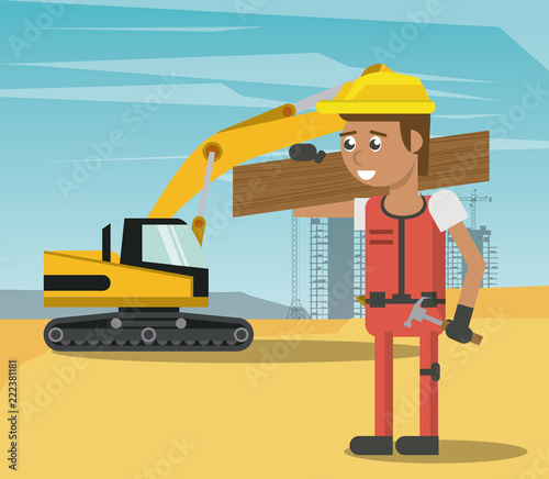 Construction worker cartoons © Jemastock