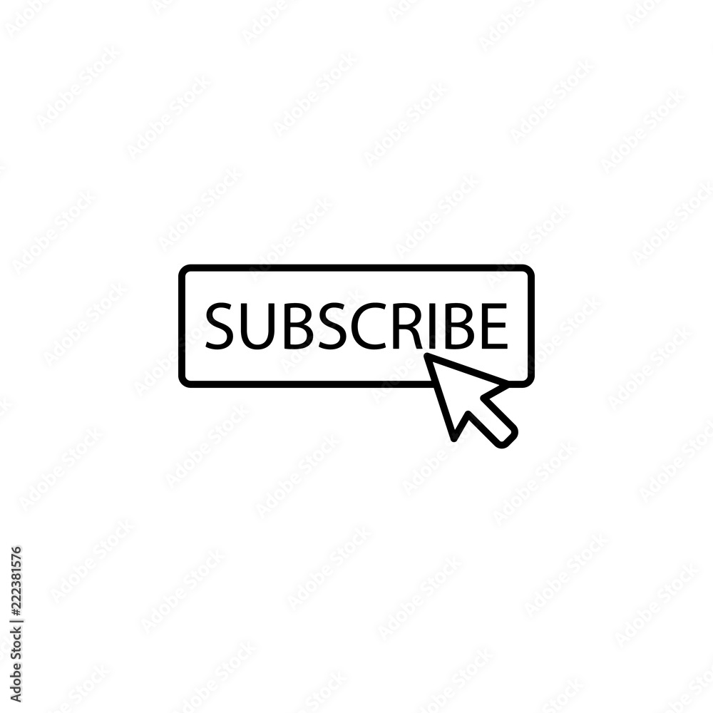 cursor subscribe icon. Element of online and web for mobile concept and web apps icon. Thin line icon for website design and development, app development. Premium icon cursor subscribe icon. Element of online and web for mobile concept and web apps icon. Thin line icon for website design and development, app development. Premium icon