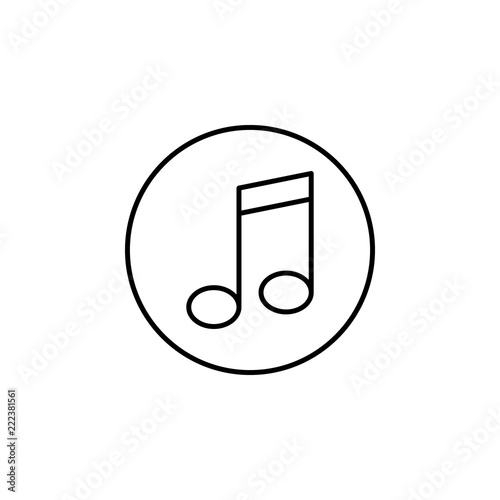 music note icon. Element of online and web for mobile concept and web apps icon. Thin line icon for website design and development, app development. Premium icon
