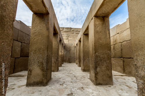 Fototapeta Naklejka Na Ścianę i Meble -  ruins at the base of the Great Sphinx in Giza, Cairo.