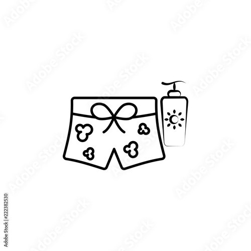 swim shorts icon. Element of anti aging icon for mobile concept and web apps. Doodle style swim shorts icon can be used for web and mobile