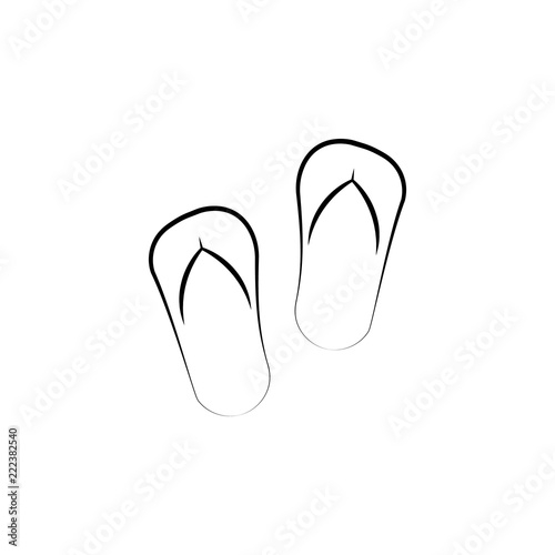 flip flops icon. Element of anti aging icon for mobile concept and web apps. Doodle style flip flops icon can be used for web and mobile