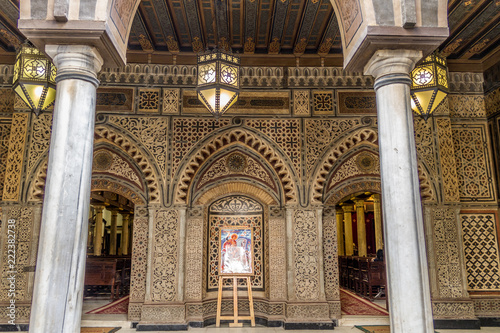 Coptic christian church in Cairo.  Old Cairo  Cairo Egypt - November 22 2016  