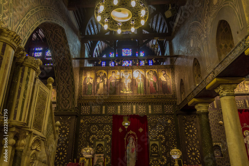 Coptic christian church in Cairo.  Old Cairo, Cairo/Egypt - November 22,2016:  photo