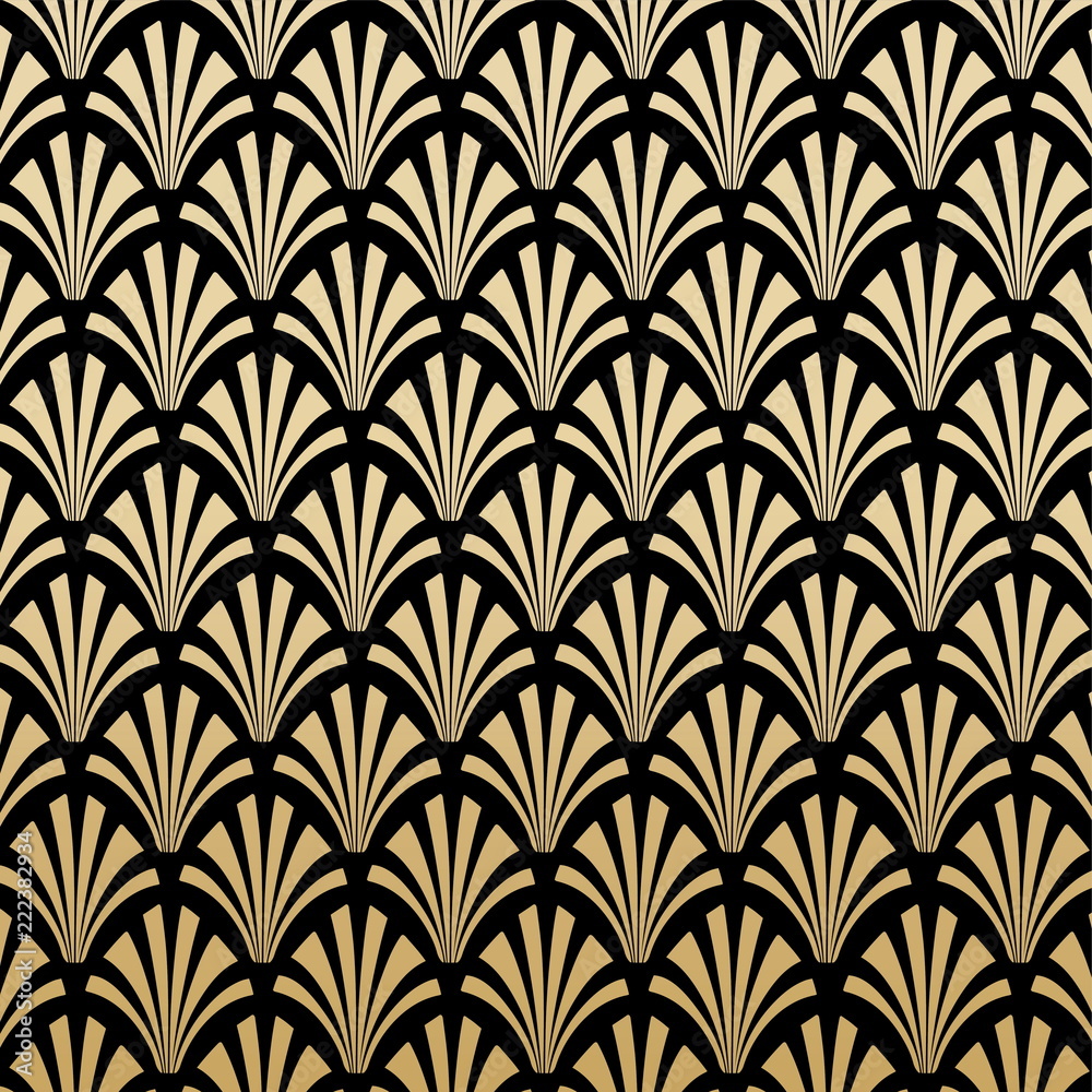 Geometric Art Deco Pattern Background Design Stock Vector | Adobe Stock