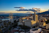 Malaga Spain Sunset Coastline