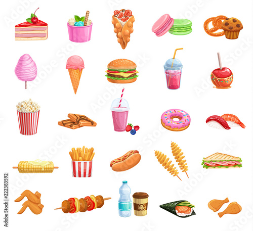 Street food icons