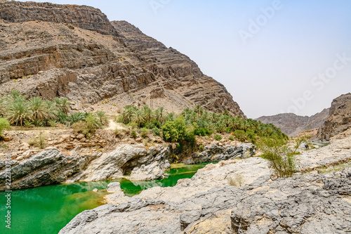 Wadi Al Arbeieen in eastern Muscat Governorate, Oman. It is located about 120 km from Muscat. 