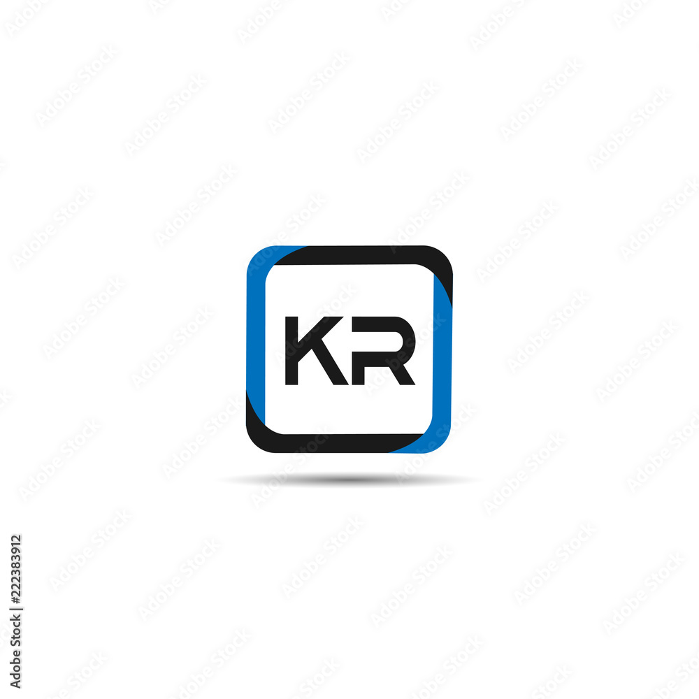 Initial Letter KR Logo Template Design Initial Letter KR Logo Template Design