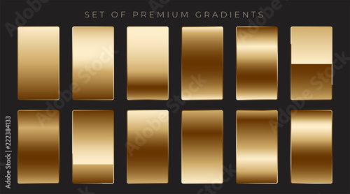 shiny mettalic golden gradients collection