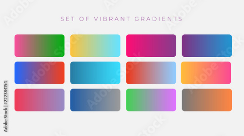 vibrant set of colorful gradients