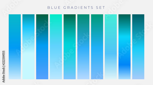 collection of blue gradients background