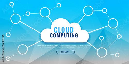 cloud computing banner design concept