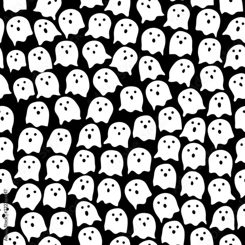 Halloween ghost pattern random repeat seamless