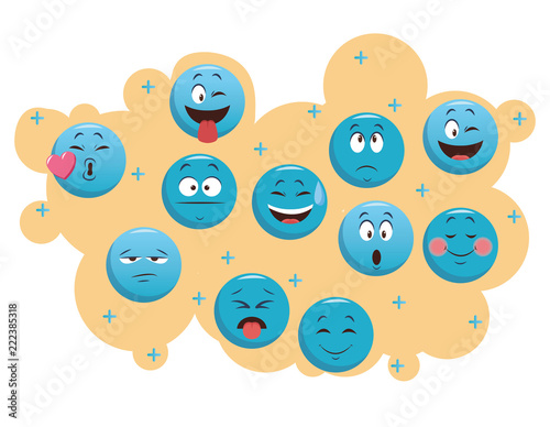 Set of chat emoticons