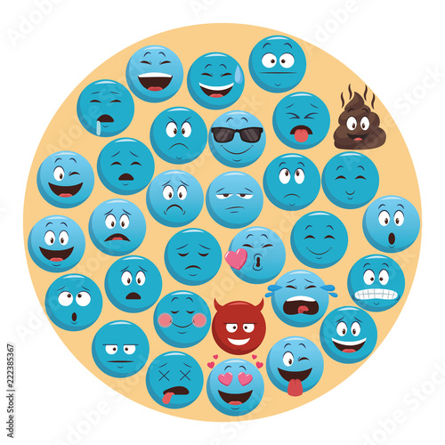 Set of chat emoticons