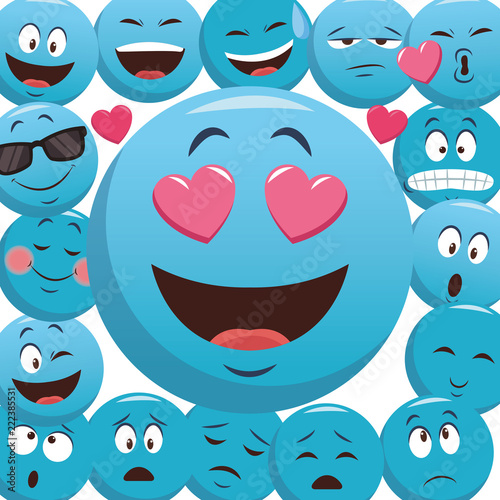 Emoticons pattern background