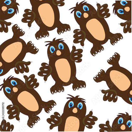 Animal mole pattern on white background is insulated