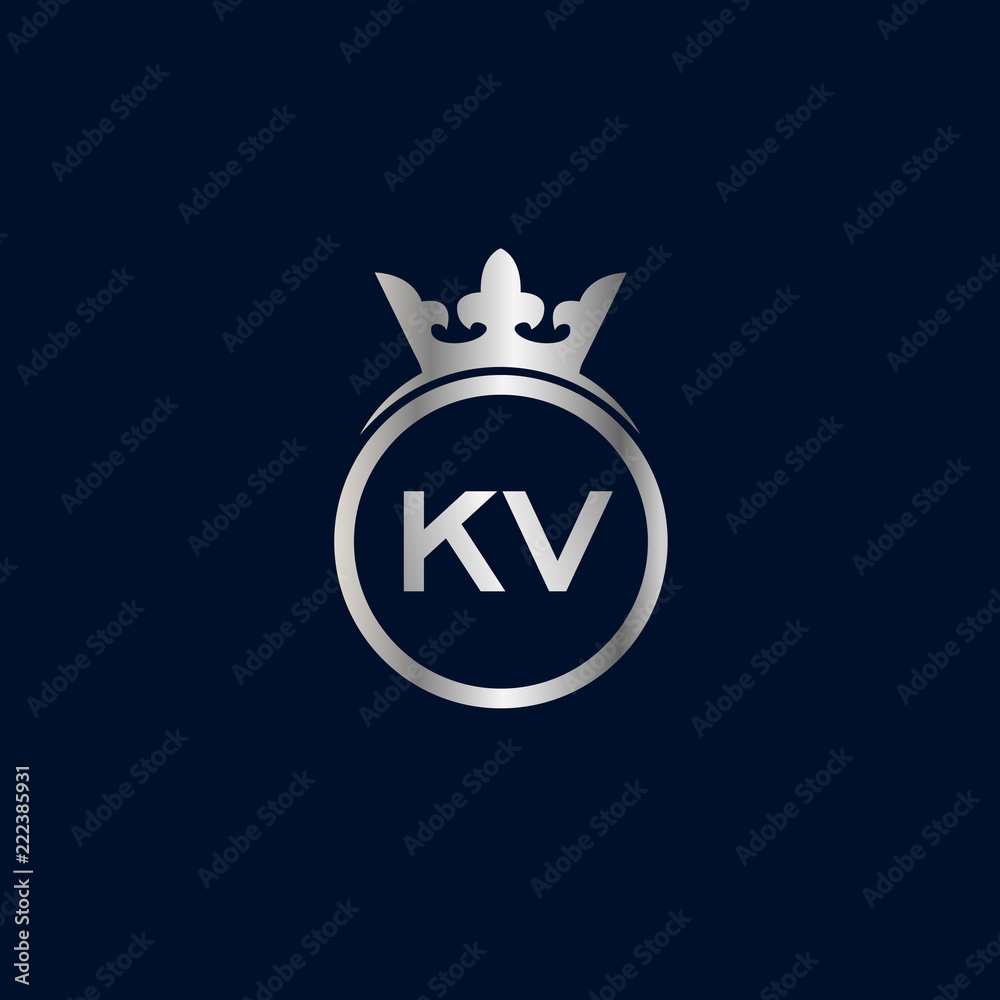 Initial Letter KV Logo Template Design Initial Letter KV Logo Template Design