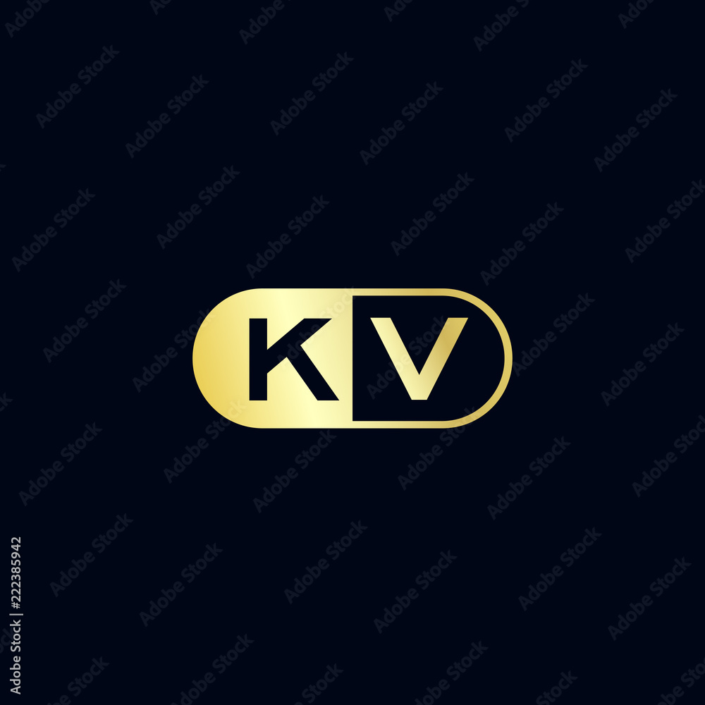 Initial Letter KV Logo Template Design Initial Letter KV Logo Template Design