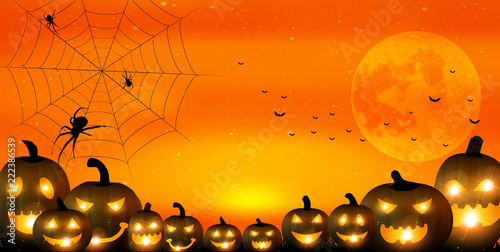 ハロウィン　かぼちゃ　秋　背景 