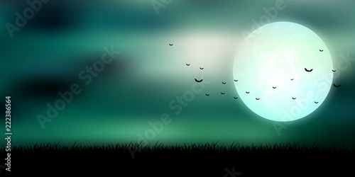 ハロウィン　月　秋　背景 