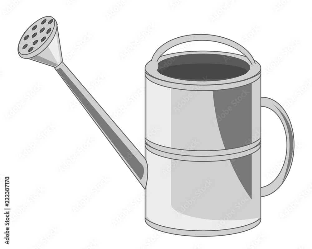 Garden instrument sprinkling can for water.Vector illustration