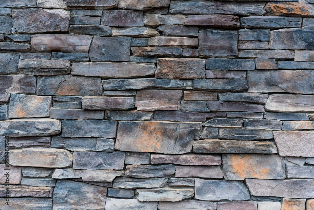 Gray and Brown Stacked Stone Wall