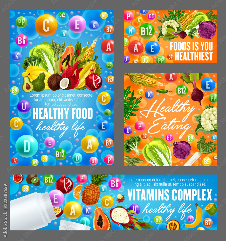 Vitamins and healthy nutrition fruits and nuts