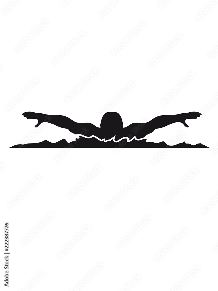 wettkampf schwimmen schwimmer verein team wasser kraulen schnell wettrennen schwimmbad sportler sport spaß tauchen hallenbad wellen clipart - obrazy, fototapety, plakaty 