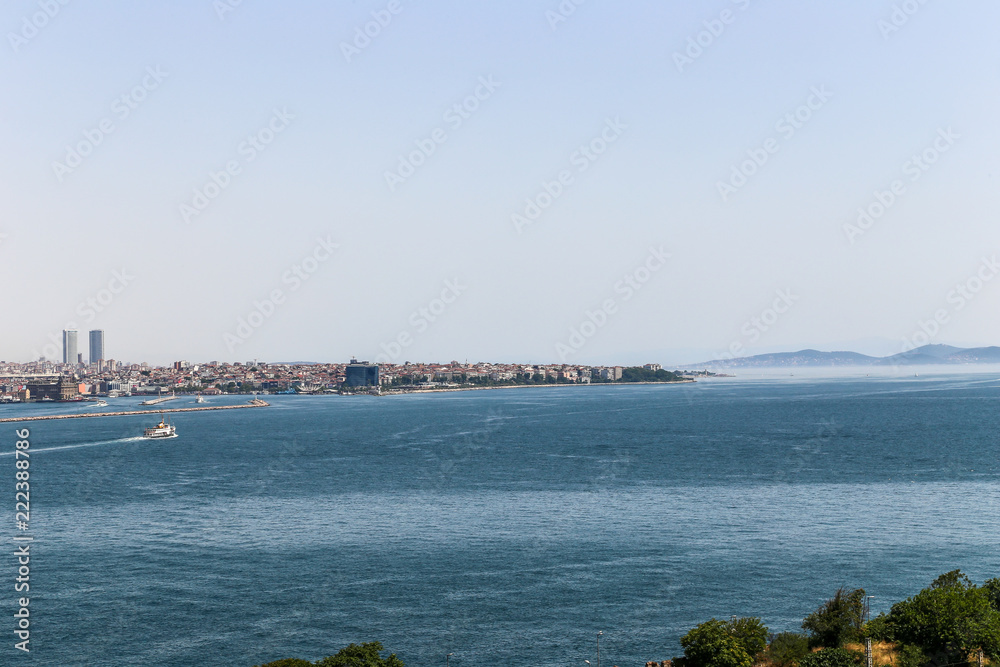 Scenic view of Istanbul overlooking the Bosphorus landscape
