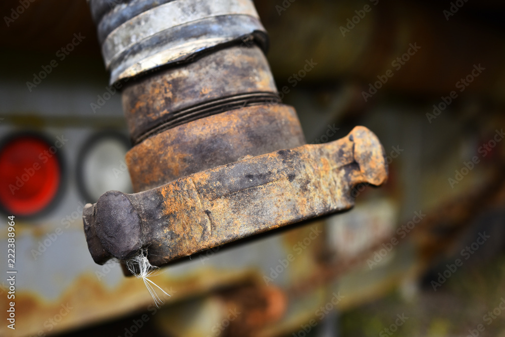 Old Industrial Hose Connector Background Old Industrial Hose Connector Background