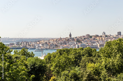 Scenic view of Istanbul overlooking the Bosphorus landscape © matiplanas