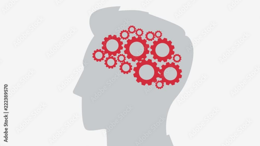 Human head with gears. Human intelligence and business concepts. HD animation. Human head with gears. Human intelligence and business concepts. HD animation.