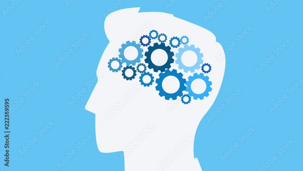 Human head with gears. Human intelligence and business concepts. HD animation. Human head with gears. Human intelligence and business concepts. HD animation.
