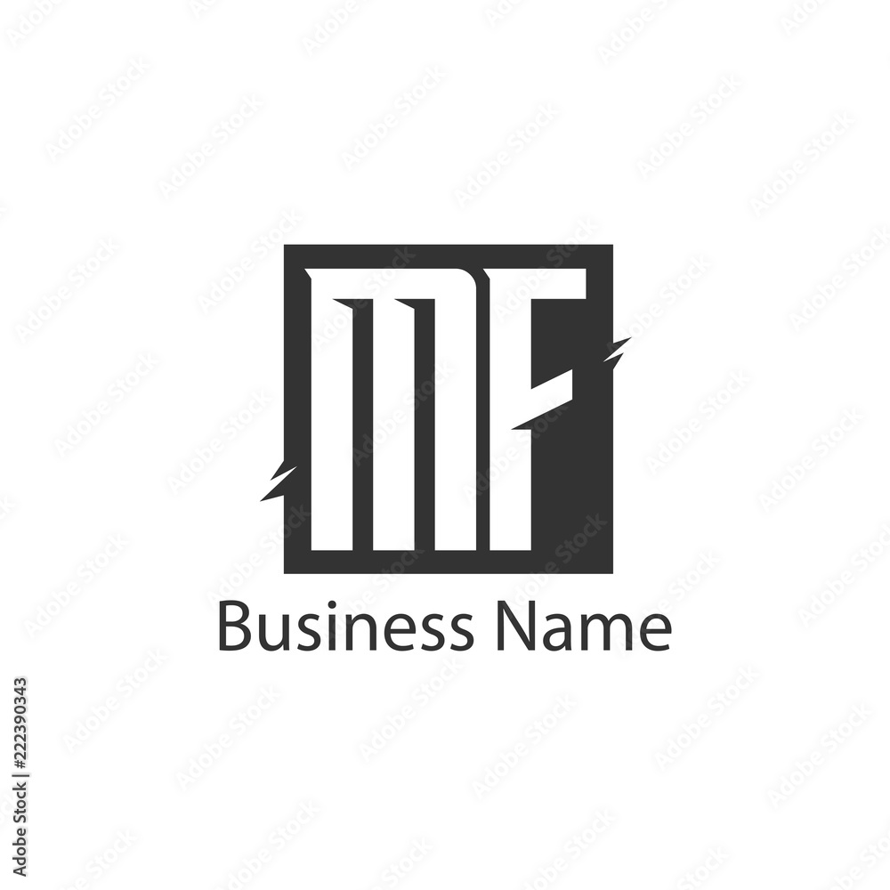 Initial Letter MF Logo Template Design