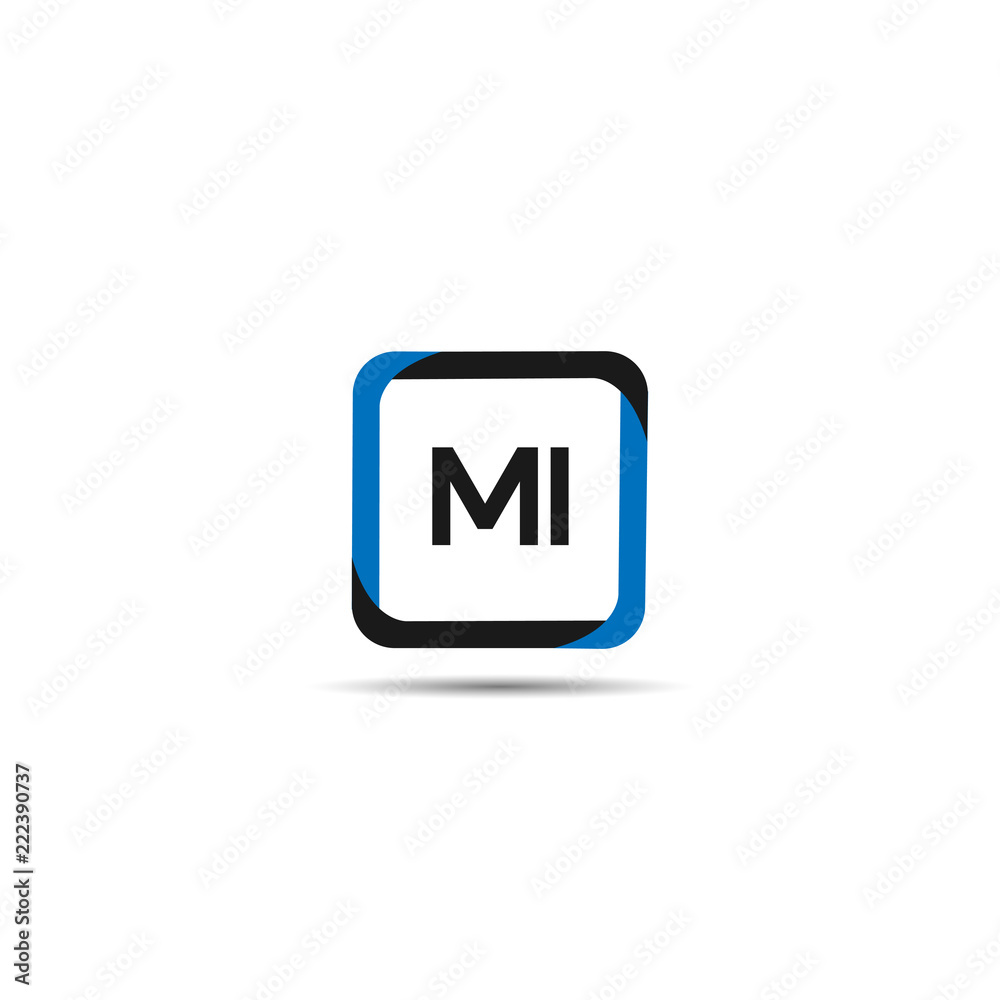 Initial Letter MI Logo Template Design Initial Letter MI Logo Template Design
