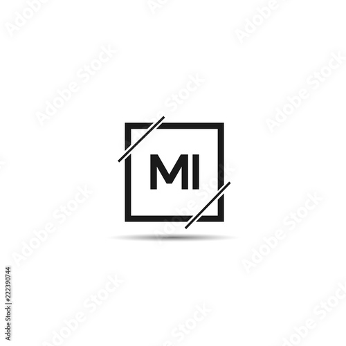 Initial Letter MI Logo Template Design