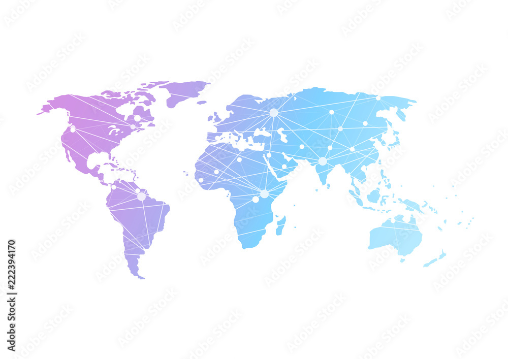 Global network connection. World map point and line composition concept of Connection technologies for business. Mixed media Global network connection. World map point and line composition concept of Connection technologies for business. Mixed media