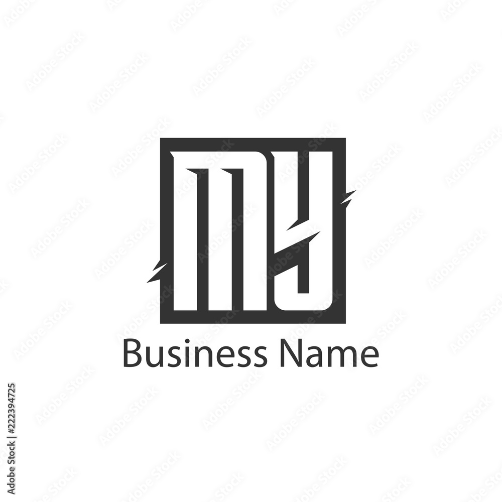 Initial Letter MY Logo Template Design