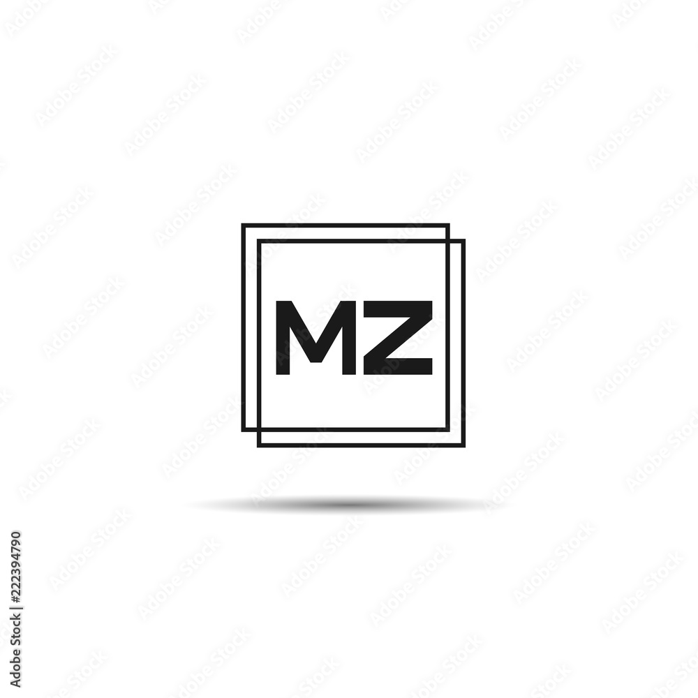 Initial Letter MZ Logo Template Design Initial Letter MZ Logo Template Design