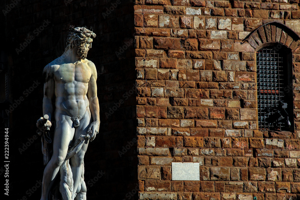Obraz premium statue of neptune in florence italy