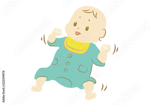 仰向けで喜ぶ赤ちゃんのイラスト