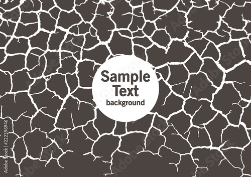 Vector background cracks and sample text.