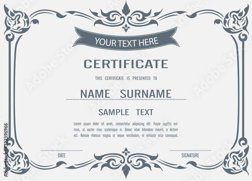 Vector certificate template