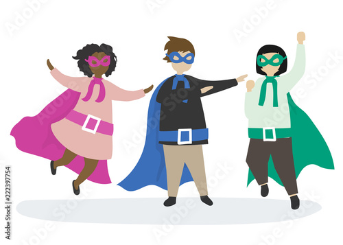 Colorful superheros to the rescue