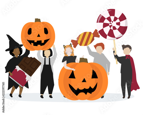 Festive Happy Halloween graphic illustration