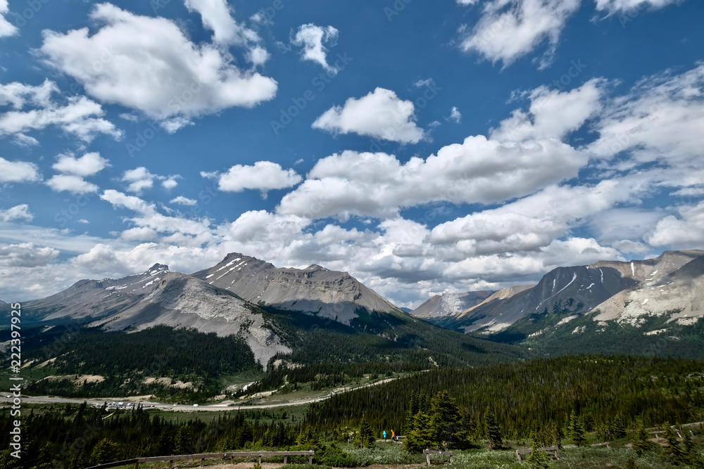 Landscape in Canadian Rocky Mountains. Patterson Ridge trail. Banff Jasper National Park. Alberta. Canada. 